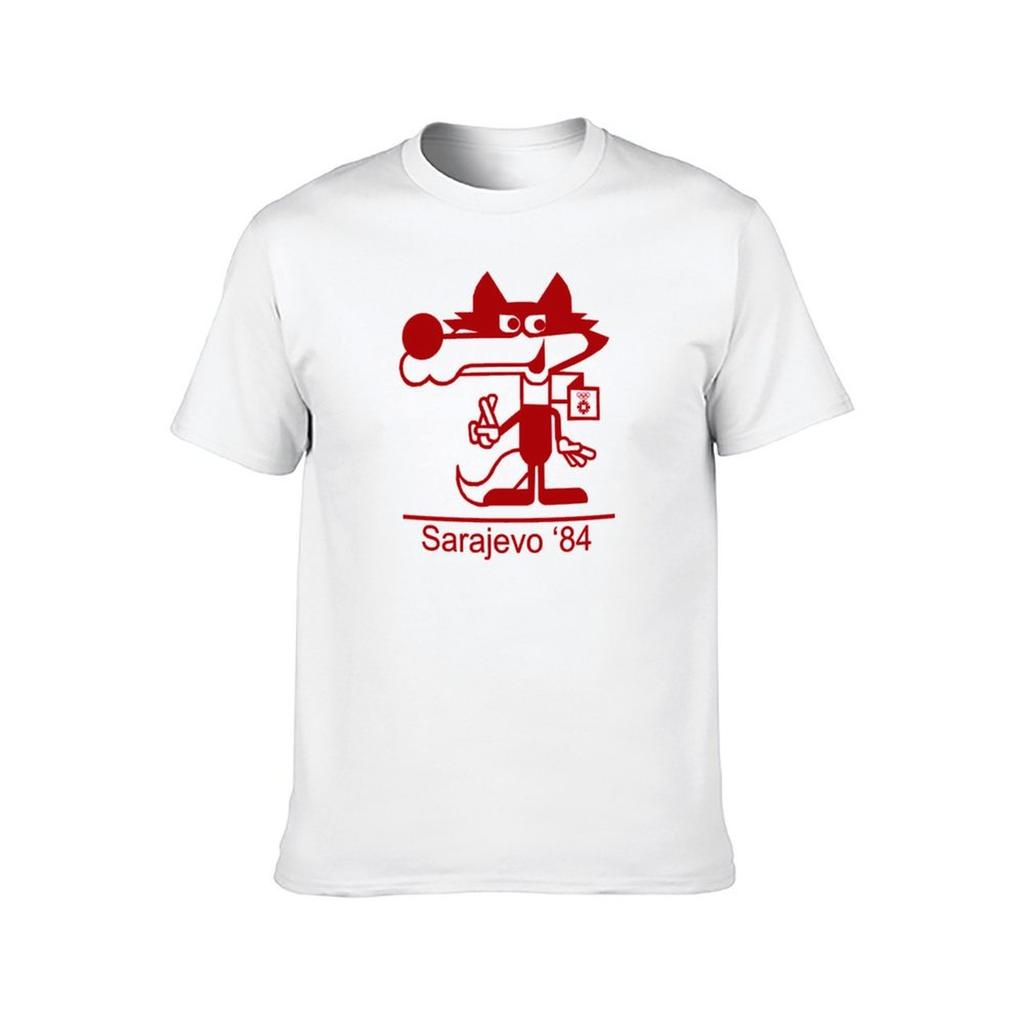 Vucko - Maskottchen 1984 - Sarajevo T-Shirt Herren T-Shirt Baumwolle Anime T-Shirt T-Shirt
