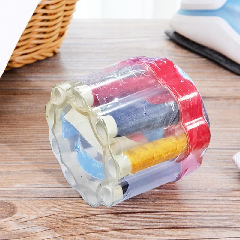 Kreative Haushalt Tragbare Nähbox, Papiermaßband, Nähset, Einfädelhilfe, Fingerhut, Ausbesserungswerkzeug, Nähset
