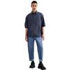 UNIQLO SS24 U Series Plaid Loose Button Short Sleeve Shirt Men shirts Navy 467845-69