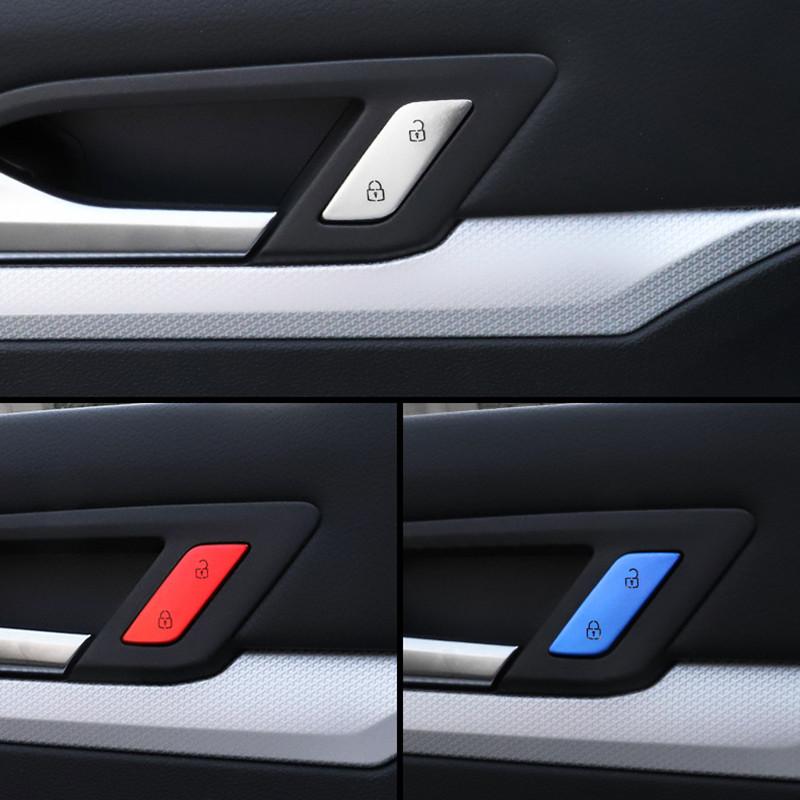 Car Styling Door Unlock Button Switch Cover Trim Sticker Fit For Volkswagen VW Golf 8 MK8 2020-2021 Auto Interior Accessories