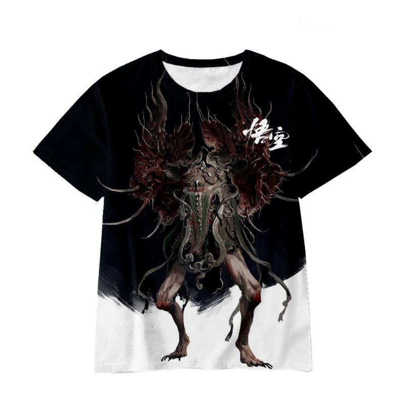Wukong Cartoon Game 3D Digital Printed Loose Casual T-shirt