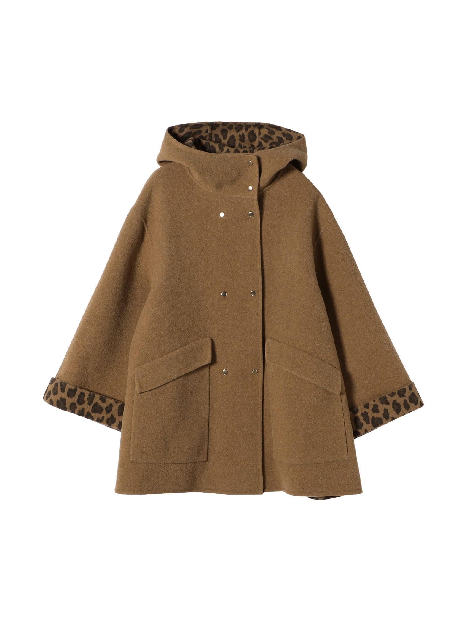 

Ships Any River Hooded A-Line Mid-Length Coat, 724160028, Camel, One Size