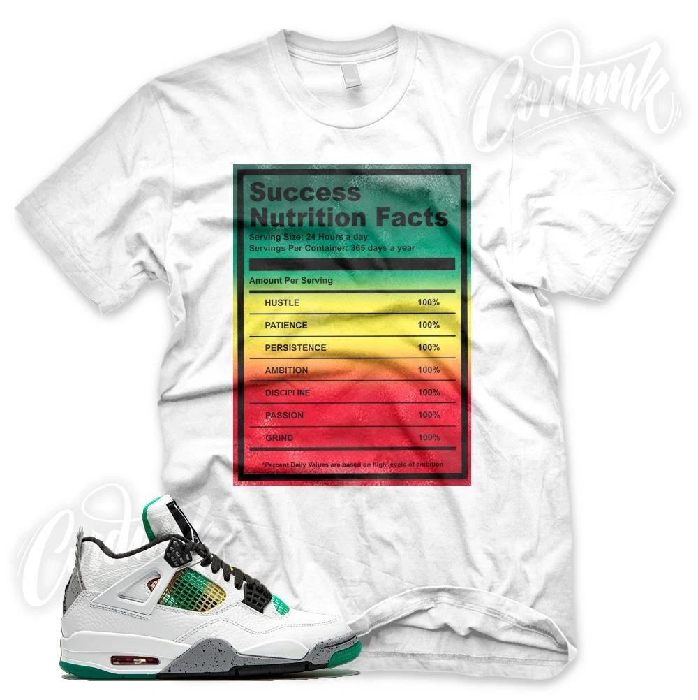 New SUCCESS FACTS Sneaker T Shirt for J1 4 Rasta Lucid Green Carnival 4XL