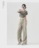 Women's High-Waist Velvet-Lined Wide-Leg Climbing Pants - Autumn/Winter 2025 American Style