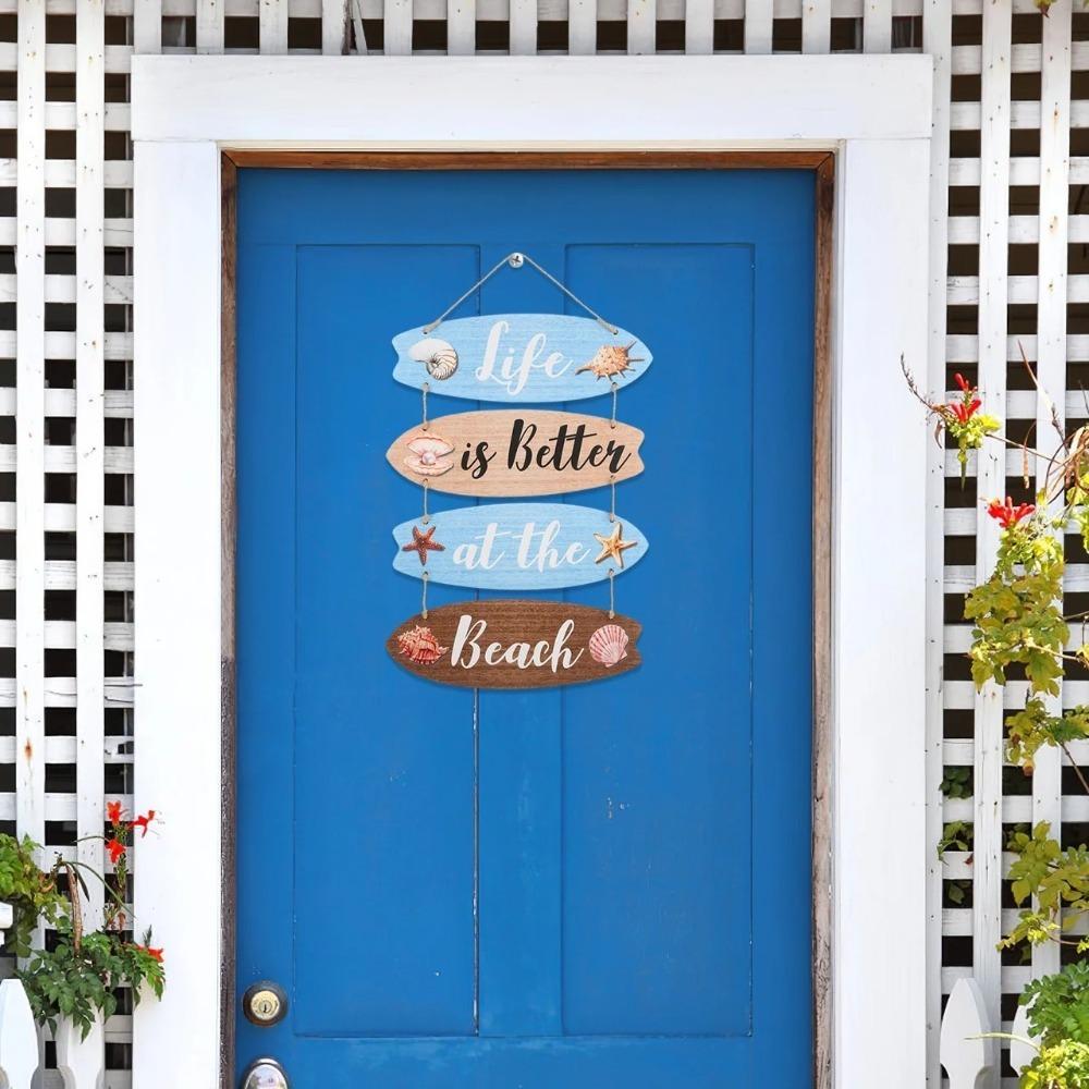 Nautical Surfboard Hanging Pendant Beach Theme Ocean Coastal Wall Decor  Summer Season