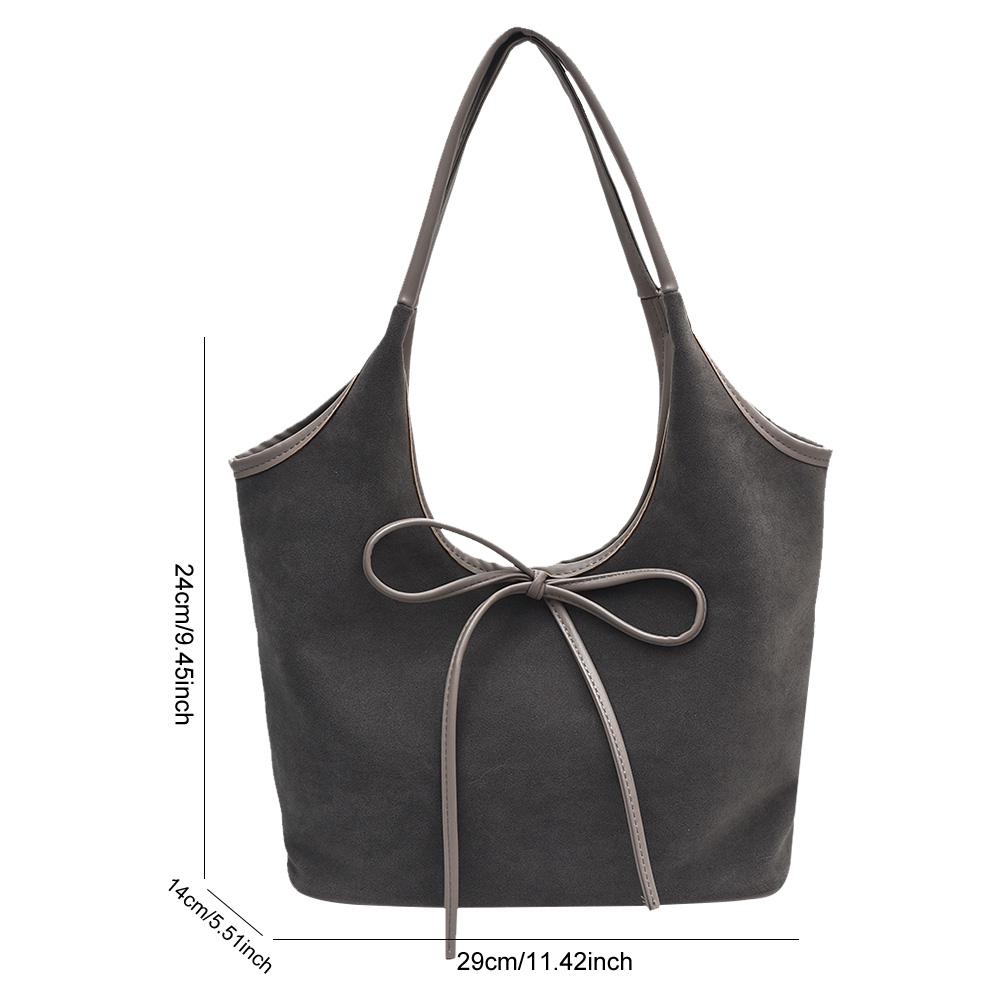 Women Suede Shoulder Bag Magnetic Closure Tote Bag with Interior Pocket Handbag Large for Commute Travel