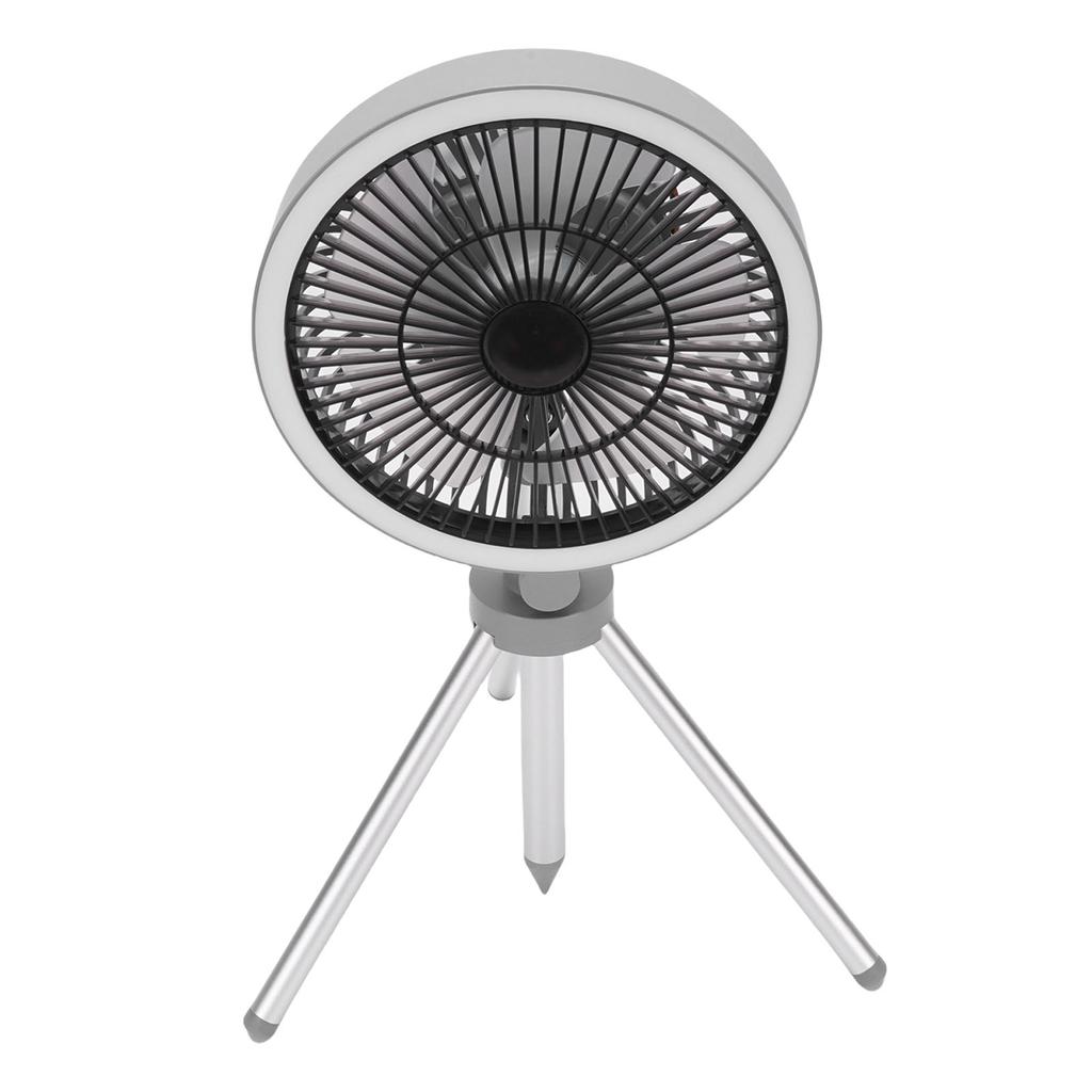 Camping Fan with Tripod 3 In 1 3 Speeds Oscillating Portable Standing Outdoor Fan with Light and Phone  R for Tent Fishing Picnic