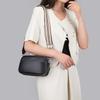 Leather Bag Women'S First Layer Cowhide Wide Shoulder Strap Pure Leather Shoulder Bag Soft Leather Casual Messenger Bag