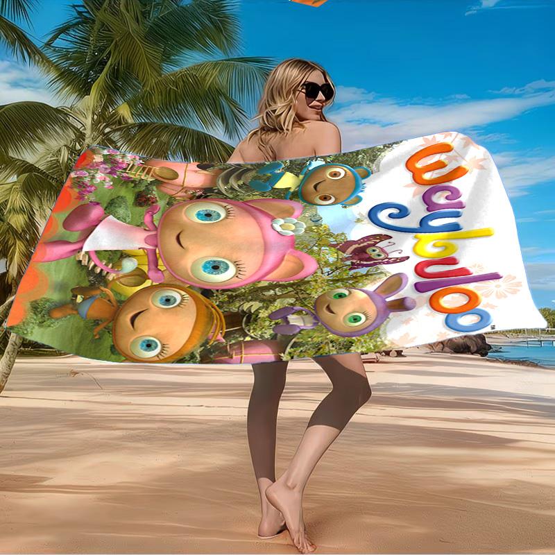 Waybuloo Adventures Beach Towel Microfiber Beach Towel, Lightweight and Quick-Dry, for Summer Travel, Swimming Pool Fan Birthday Gift