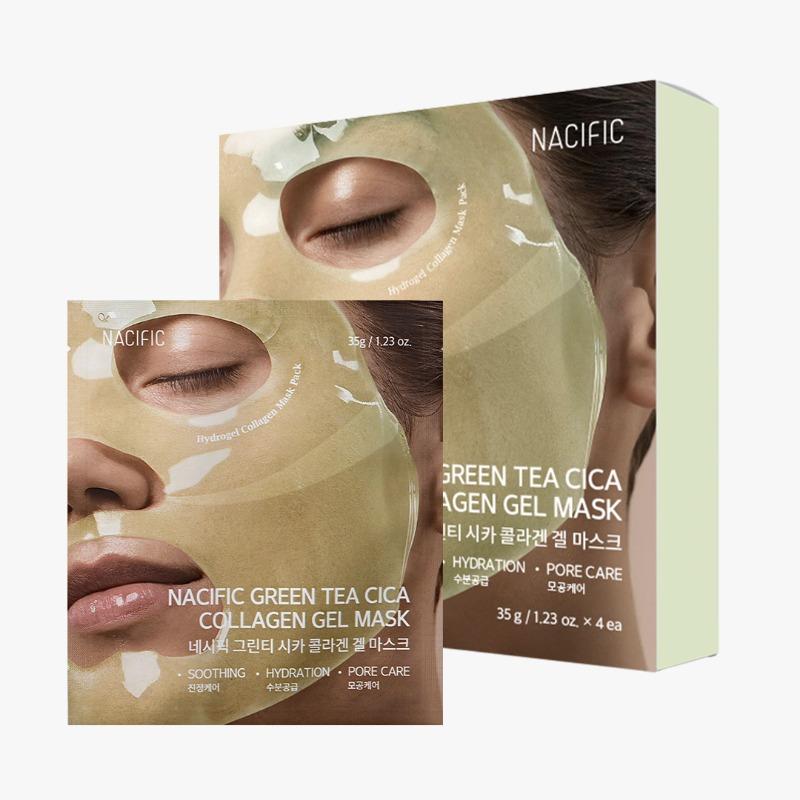 Green Tea Cica Collagen Gel Mask (4 Sheets)