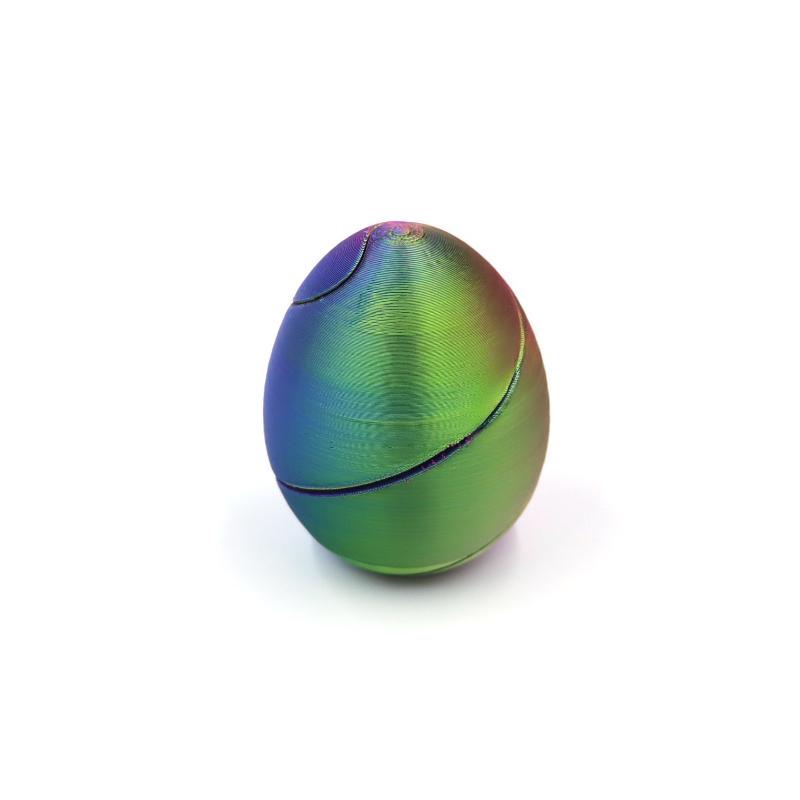1pc 3D Printed Spiral Egg Fidget Toy Impossible Passthrough Sculpture 3D Printed Eggs Easter Basket Stuffer Filler Party Favors