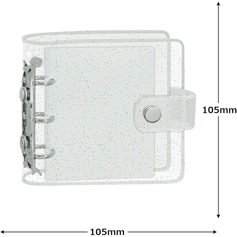 Kamio Japan Mini Clear Seal Binder Glitter Clear 231305