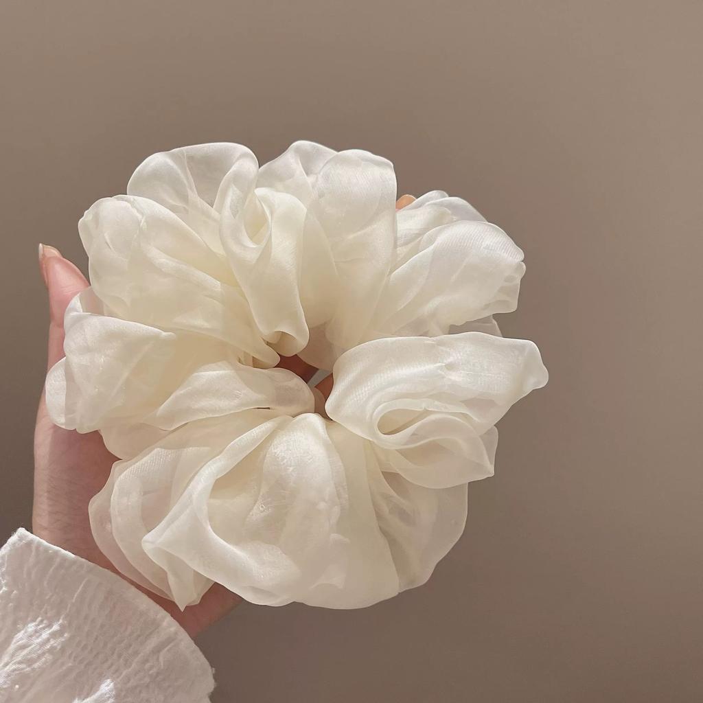 Summer Oversized Mesh Hair Tie Sweet Wind Chiffon Big Head  New Balls Hair Ring For Girls Hair Accessories