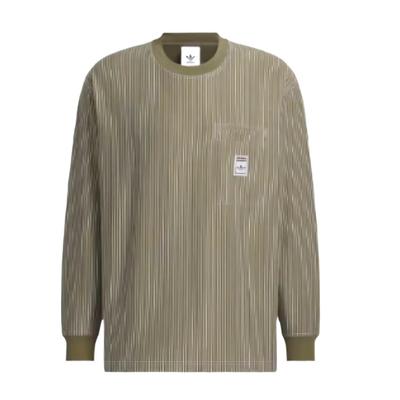 Original Wabash College Style Gestreift Bequem Einfach Vielseitig Mode Langarm Sweatshirt Herren Sweatshirt Rock-Olive JX2620