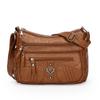 Ladies' Soft Leather Large Capacity Crossbody Shoulder Bag