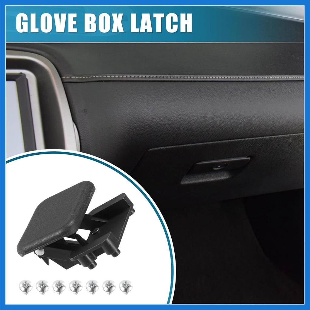 Front Glove Box Lid Latch Lock Handle Cover for Chevrolet Silverado 1500 2001-2007 Latch Catch Clip Black Auto Accessories