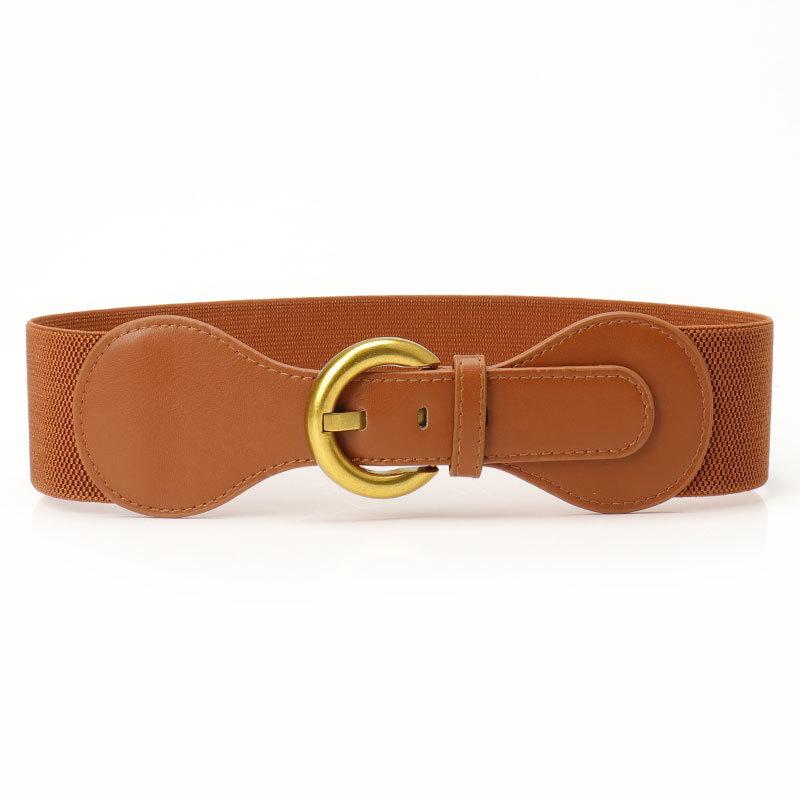 Belt for Women Retro Pin Buckle Decorative Jacket for Women Over Waist Belt for Women Fashion Versatile Simple Elastic Elastic Waist Seal for Women