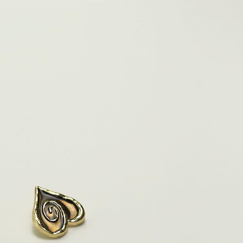 Xiaoxiangfeng Heart-Shaped Suit Sweater Jacket Buttons Double-Sided Nylon Fur Coat Metal Buttons