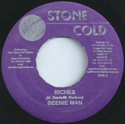 7 inch Single BEENIE MAN - Riches NONE Stone Cold 2004 Jamaica Reggae, Ska & Dub Gebruikt