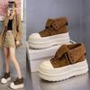 Fashion Women's Platform Sneakers Casual Outdoor Versatile Sneakers Flip Design High Top Boots Fashion Lace Up Shoes for Women Footwear