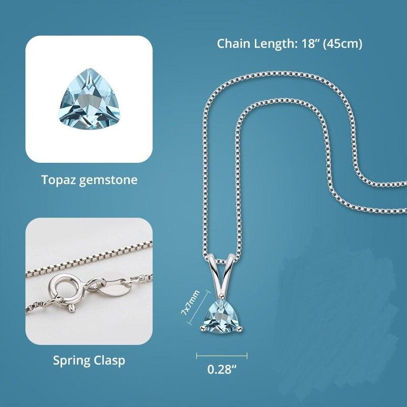 Women Pendant S Tone 7 *7Mm Natural Topaz Stone Pendant Jewelry Ladies Amethyst Pendant Necklace PendantFashion Pendant