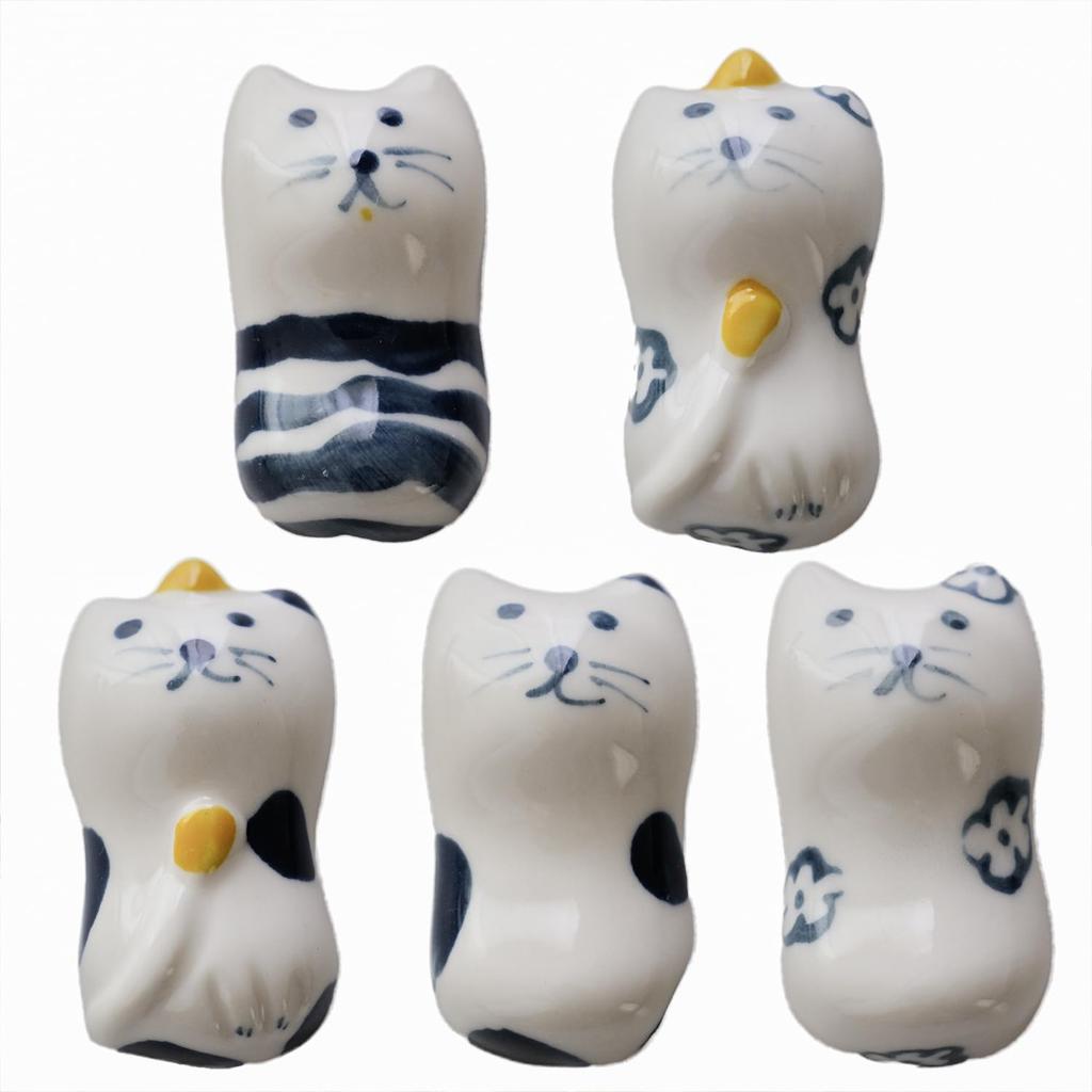 Cat Chopstick Cute Cat Kitchen Japanese Japanese Decorative Tabletop Accessory of C-RAYS Rests, Tableware, Cutlery, Style, Pattern, Ornament, (Set 5)