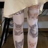 Süße atmungsaktive Katzen-Strumpfhosen Harajuku Streetwear Verstellbare lange Socken Y2K Rollenspiel-Socken Cosplay