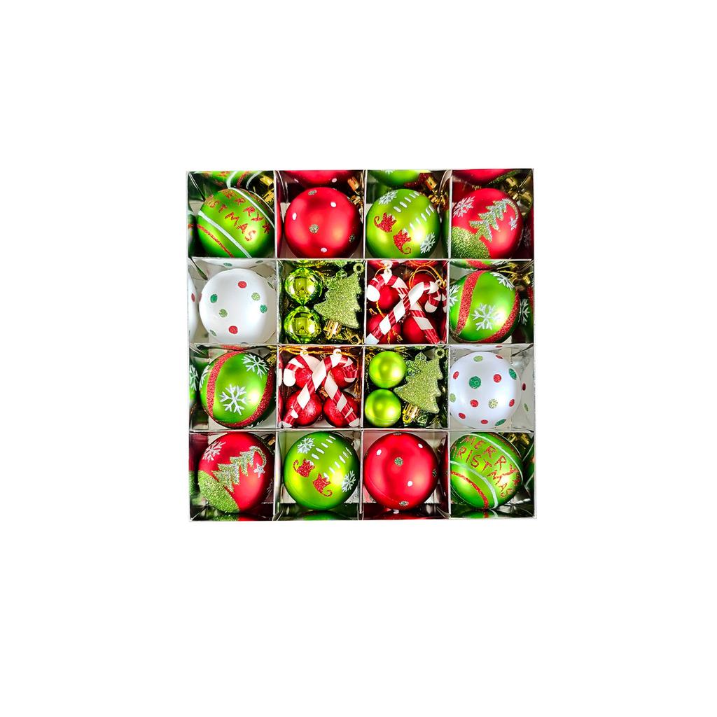 Christmas Transparent Painted Christmas Ball Set Gift Box