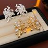 Vergoldete Feuerwerk-Perlen-Ohrstecker Mode Europäisch Amerikanisch Persönlichkeit High-End Ohrring für Frauen Luxus Zirkon