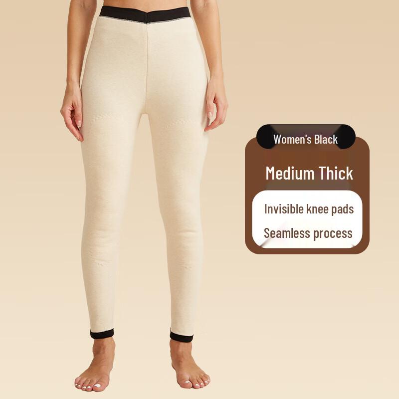 Muqingqing Men's Thickened Thermal Pants with Wool Blend