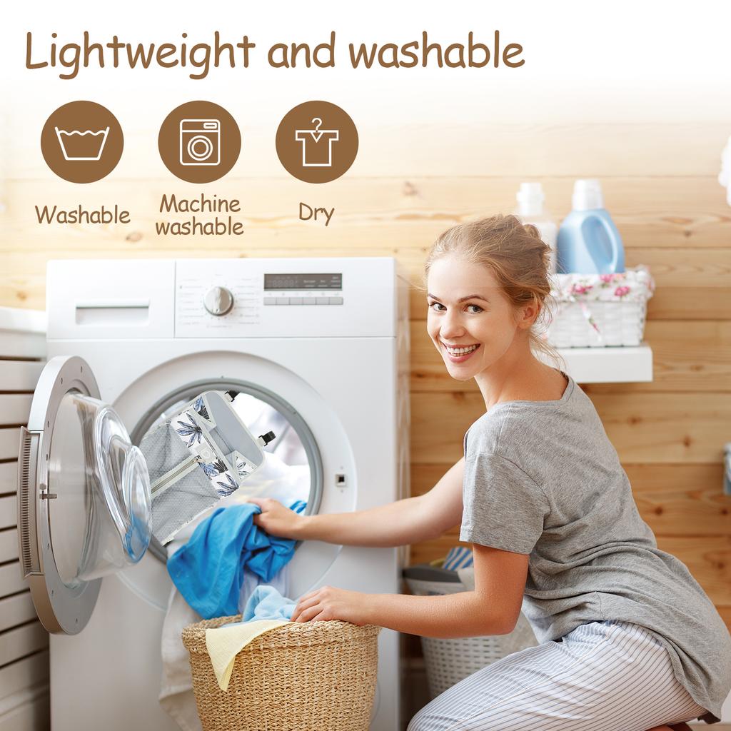 Baby Crib Hanging Caddy Organizer Oxford Cloth Baby Diaper Hanging Bag with 2 PP Boards Multi Pocket Baby Product Storage Bag