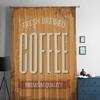 Vintage Style Tin Sign 'Fresh Brewed Coffee Sheer Curtains for Living Room Tulle Window Curtain Bedroom Kitchen Veil Drapes