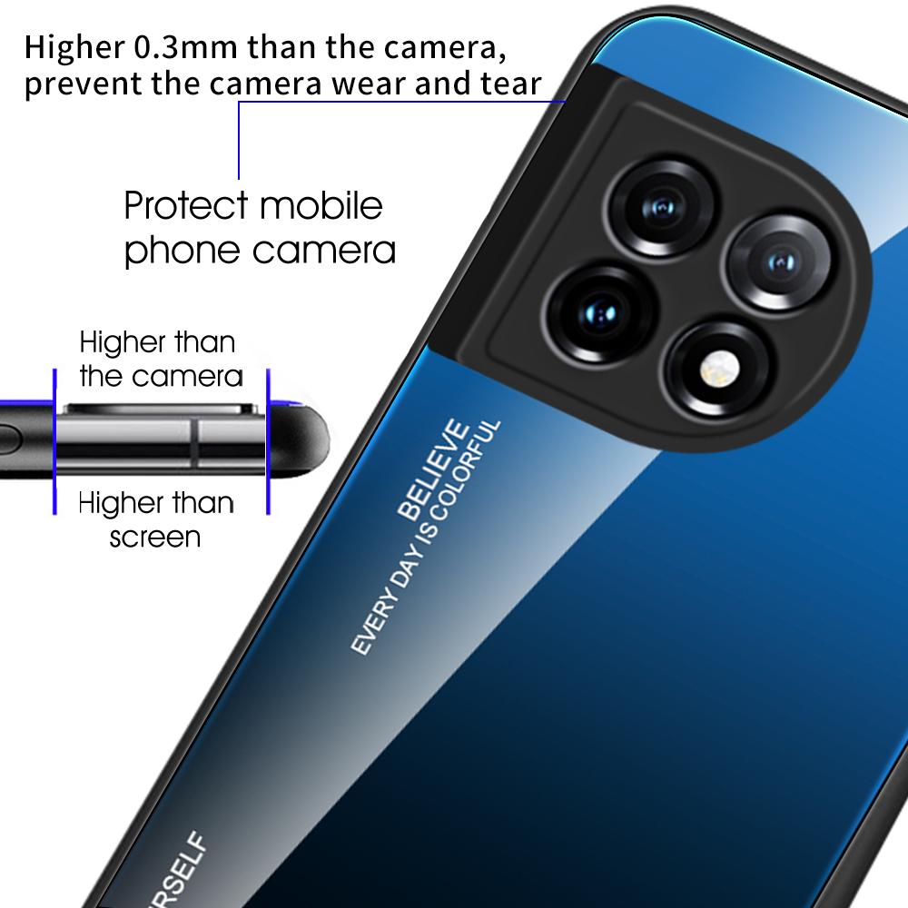 Etui na telefon o gradientowym kolorze dla OnePlus 11 5G Szkło hartowane PC TPU Odporne na zarysowania Etui na telefon