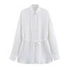 Spring/Summer 2025 Women's Slim Fit Belted Lapel Shirt