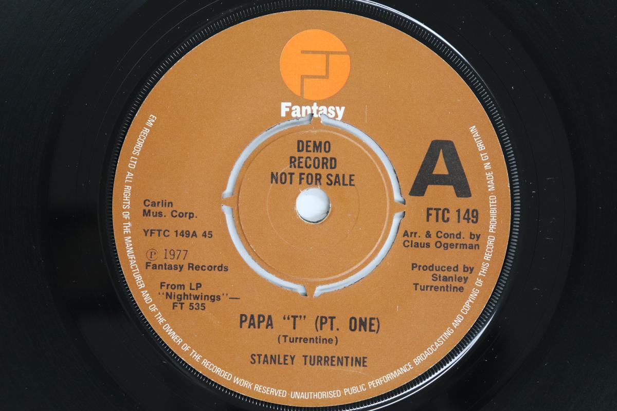 

7inch Record STANLEY TURRENTINE - Papa t FTC149PROMO FANTASY 1977 UK Jazz Used