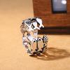 Creative Lovely Fish Silver Plated Opening Finger Ring Women's Jewelry Gift