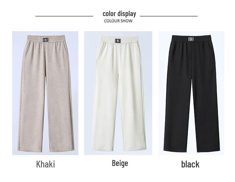 Pantalones de Cintura Alta Ajustados de Pierna Recta para Mujer - Estilo Holgado Drapeado Mom para Primavera y Otoño