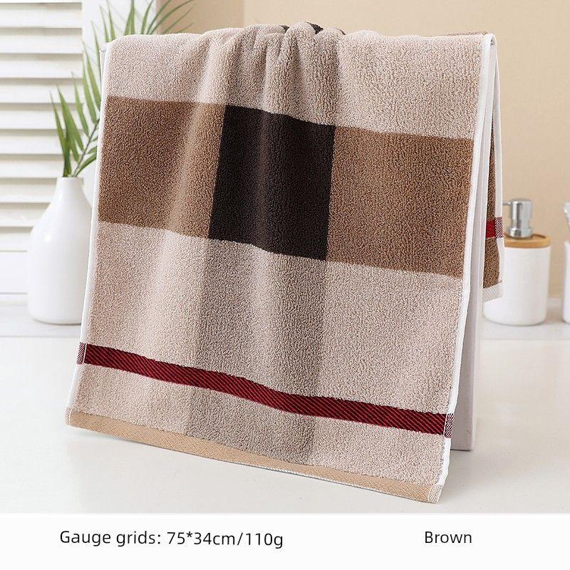 

Jialiya Pure Cotton Face Towel for Home Use, Soft for Adults, Absorbent, Thickened, Suitable for Men and Women, Couples, Large Towel 231146 Brown/75*34Cm about 110g/1 Strip