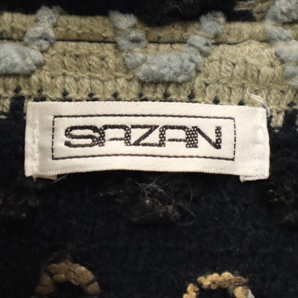 SAZAN 90s 80s Old Long sleeve knit cardigan Gurege Parker Women Used