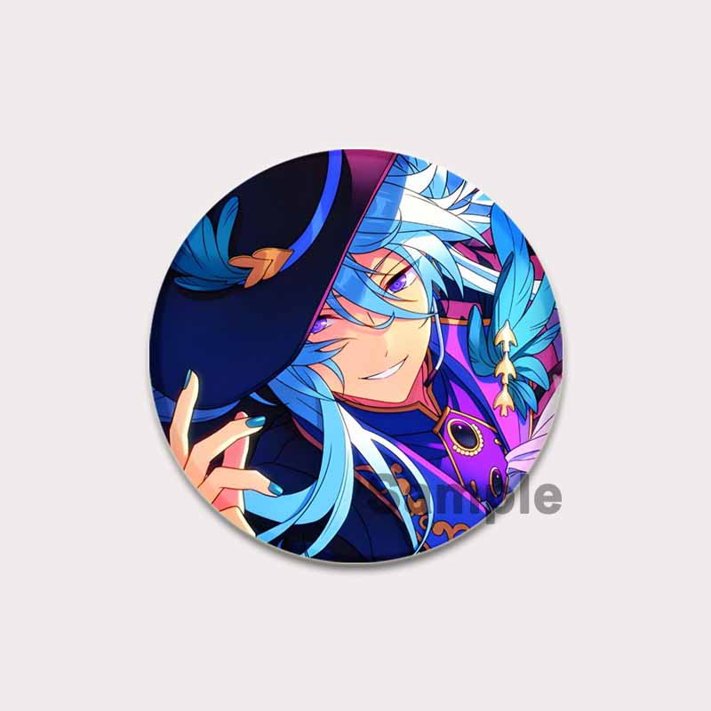 32/44/58mm Anime Ensemble Stars Pin Cartoon Figure Wataru Hibiki Brooch Creative Cute Art Badge for Backpack Decor Fans Collection Gifts