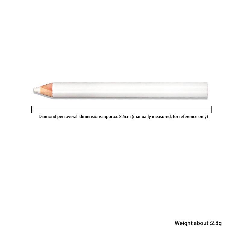 Strumento a matita bianca in legno da 8,5 cm con strass per raccogliere gemme per Nail Art