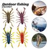 Flexible Artificial Baits 8Pcs 6cm/2.8g Bionic Insect Soft Bait, Slow Sinking Floating Lure, Freshwater Fishing Lures Swim Bait for Saltwater