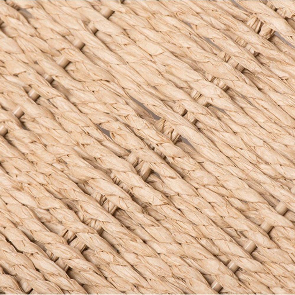 Decorative Hand Woven Basket Japanese Style Paper Rope Basket Braided Serving Tray Living Room