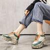 Styl etniczny wewnętrzne podwyższenie wysokości buty typu "dad shoes" nowe małe buty sportowe i rekreacyjne gruba podeszwa M