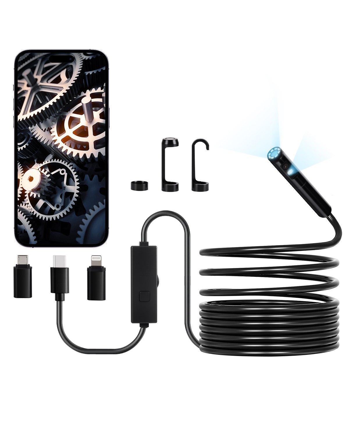 VEVOR Endoscope Camera with Light, Dual