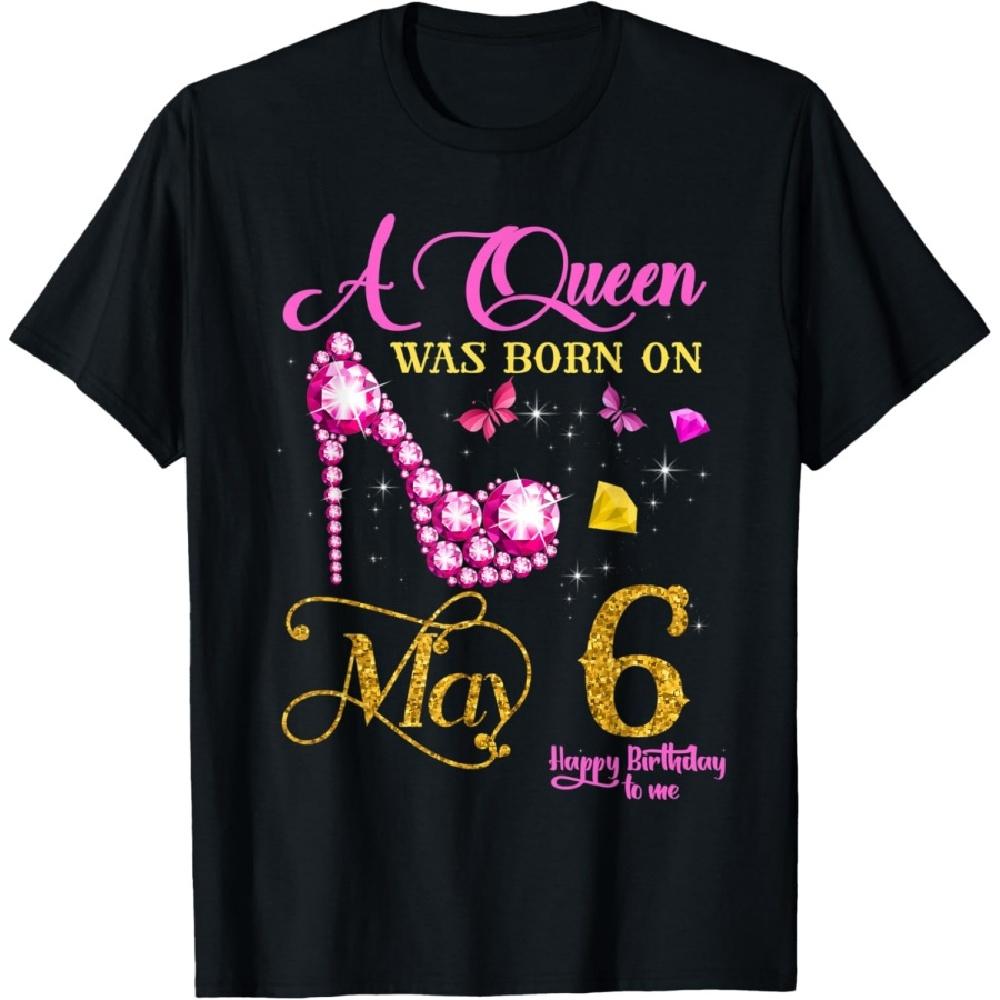 

A Queen Was Born on May 6, 6th May Birthday T-Shirt XXXXXL чёрный