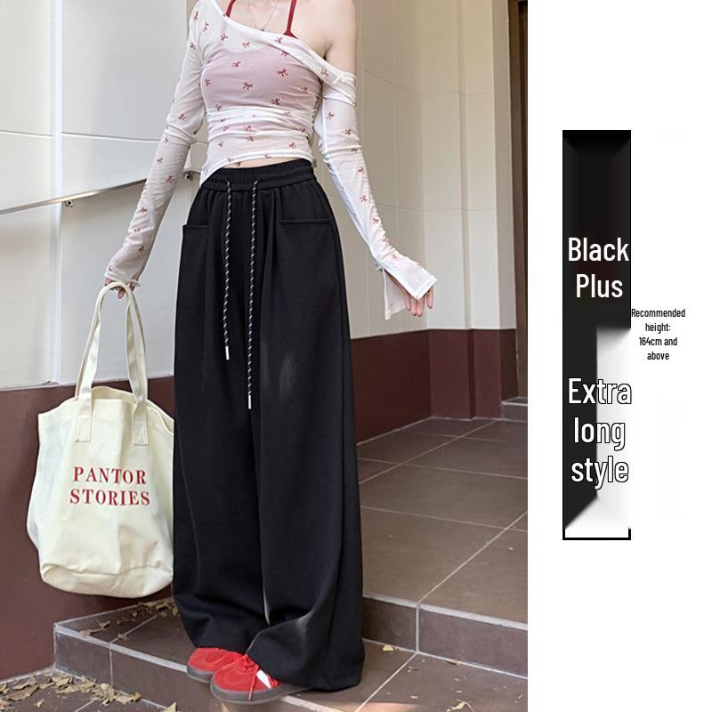 

Women s Thick Plush Wide-Leg High-Waisted Pants - Spring & Autumn 2026 Collection M (95-110 kg)