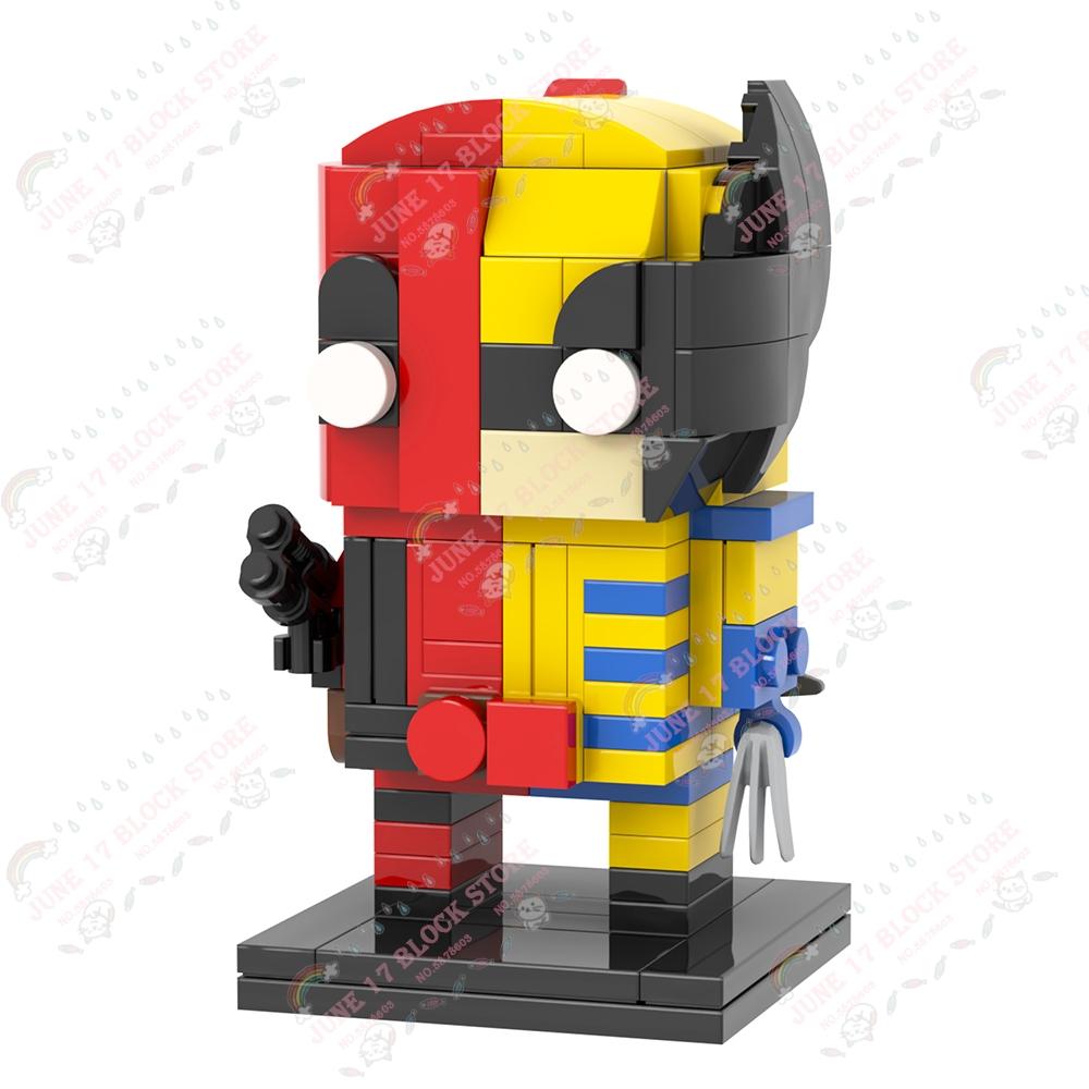 MOOXI Superhero Brickheadzed MOC Brick Movie Figure Doctor Doom Witch Kingpins Scale Model Compatible Building Block Toy Children Gift Present