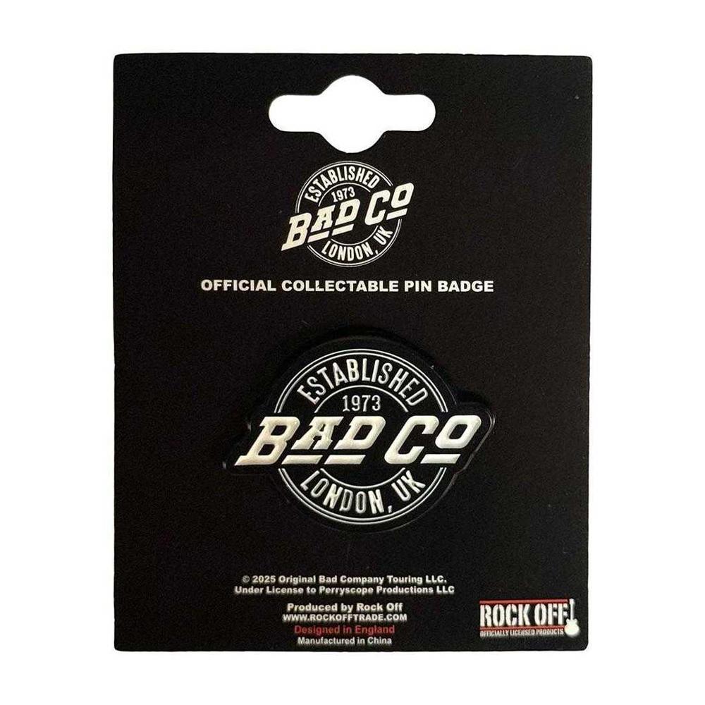 Bad Company Est 1973 Pin Circle Logo Badge