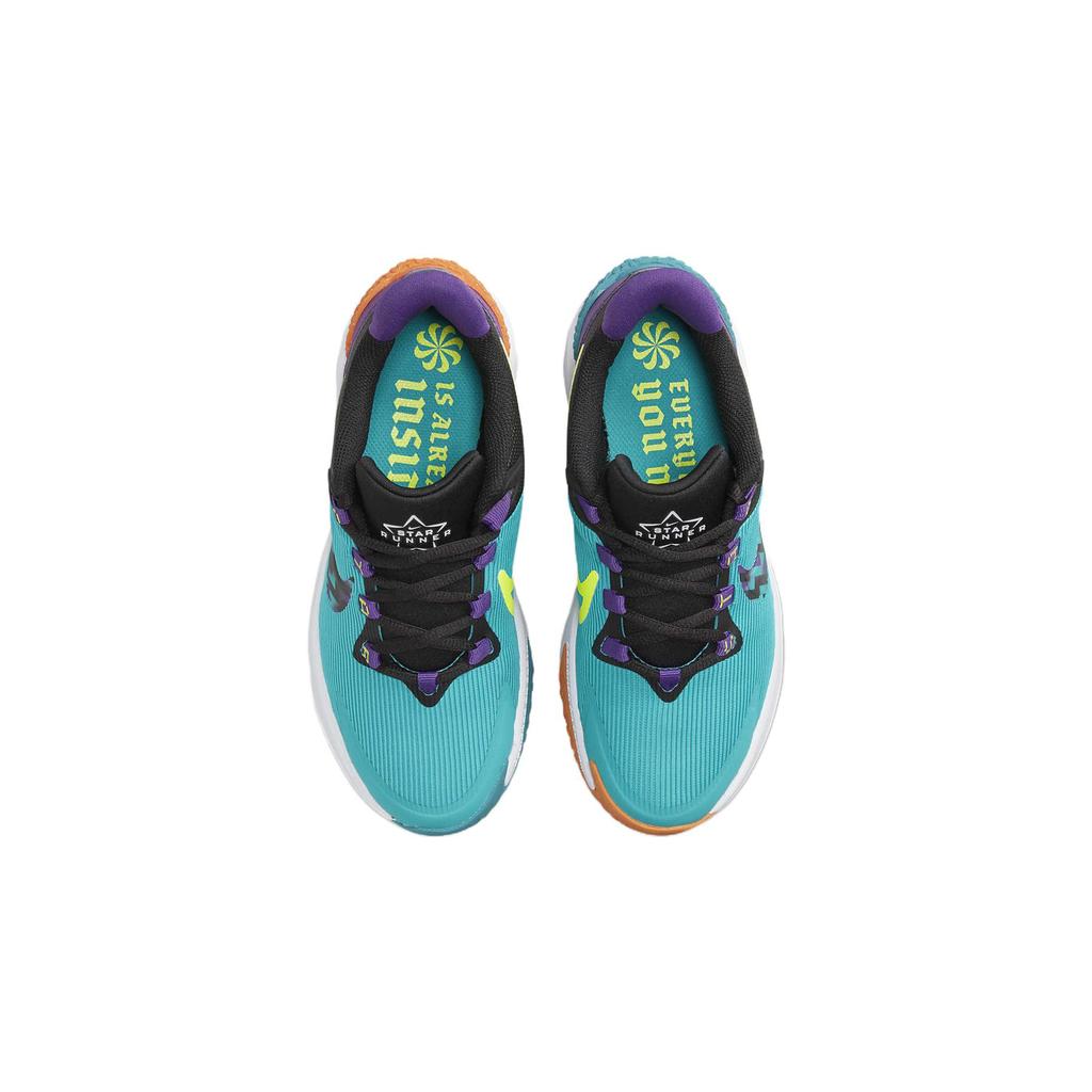 Nové Nike Star Runner 4 SE Odpružení, Odolné proti opotřebení Nízké Běžecké boty Zelená Fialová Dospívající FJ1805-300